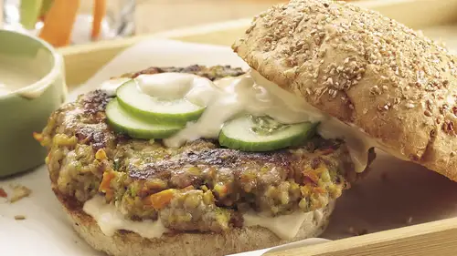 Teriyaki Veggie-Pork Burgers