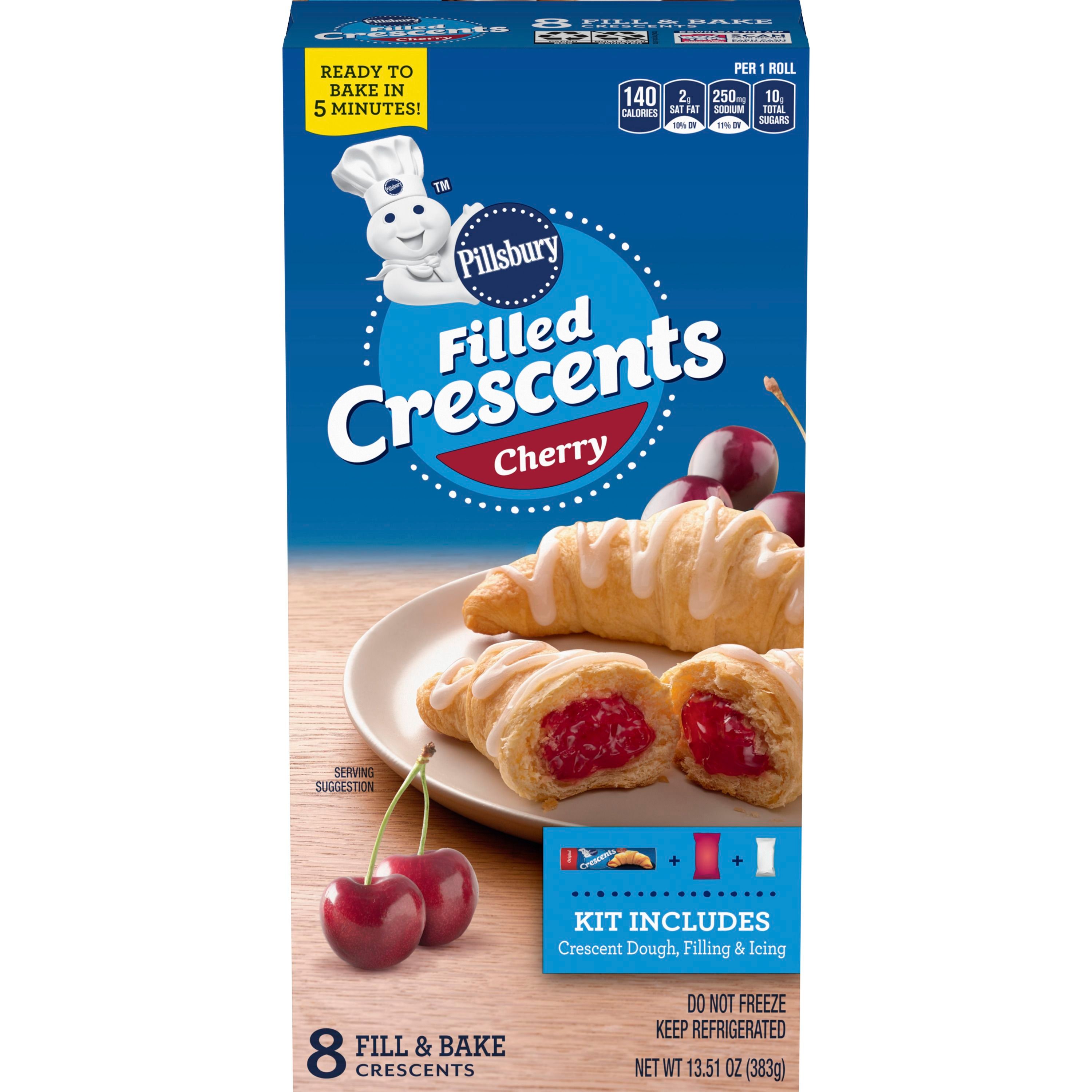 Pillsbury™ Filled Crescents Cherry (8 count) - Front