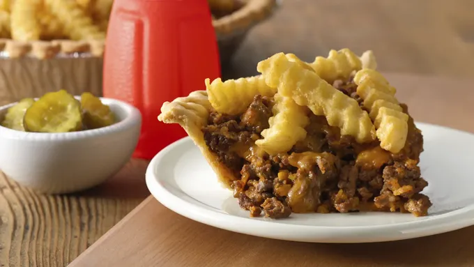 Cheeseburger and Fries Pie