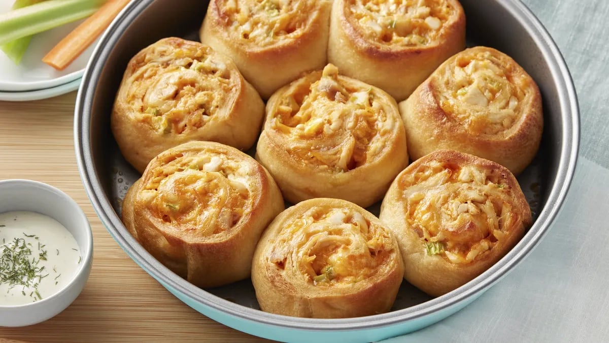 Buffalo Chicken Crescent Roll Bake