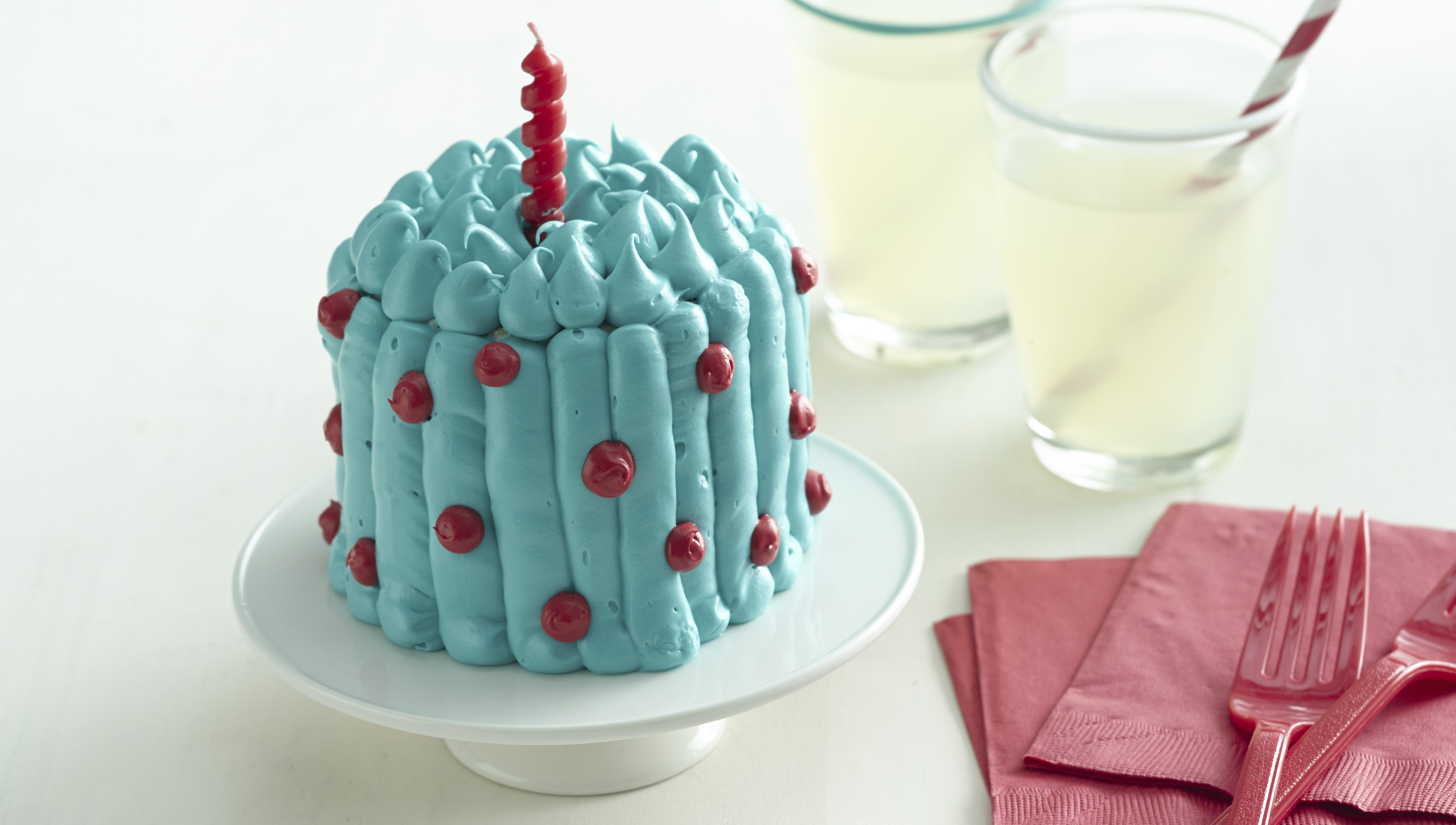 Polka Dot Buttercream Birthday Cake