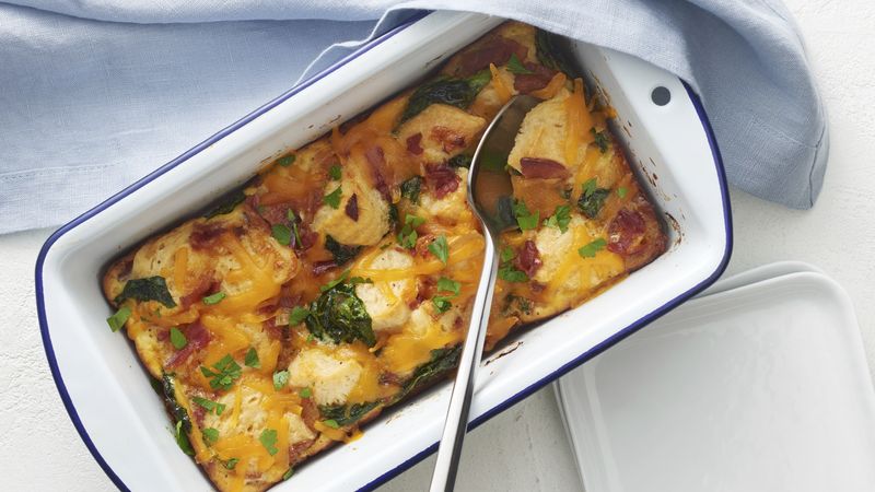 Bacon, Egg and Cheese Biscuit Casserole for Two