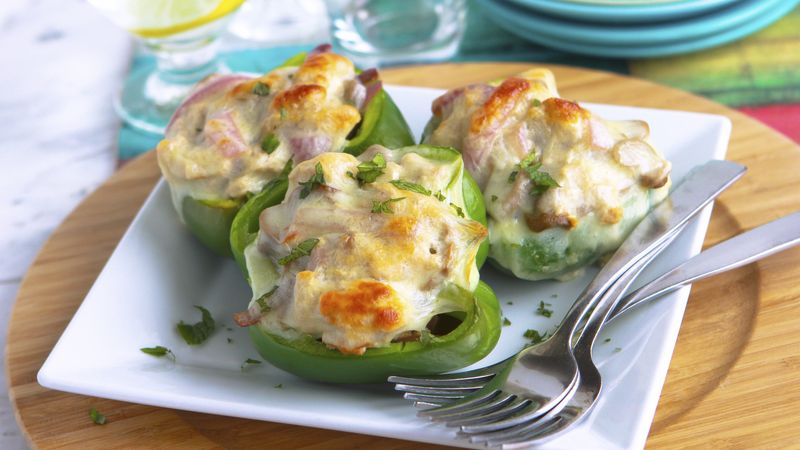 Philly Turkey Stuffed Green Peppers
