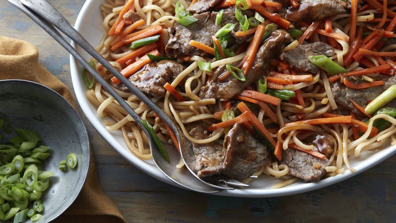 Mongolian Beef and Noodles