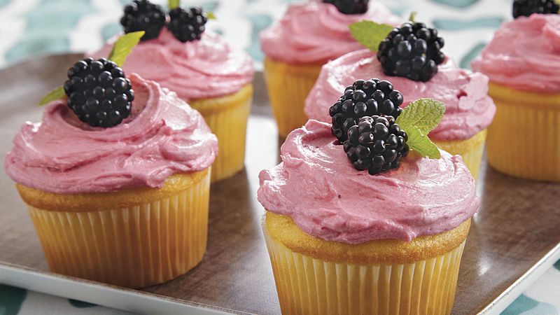 Blackberry Citrus Cupcakes