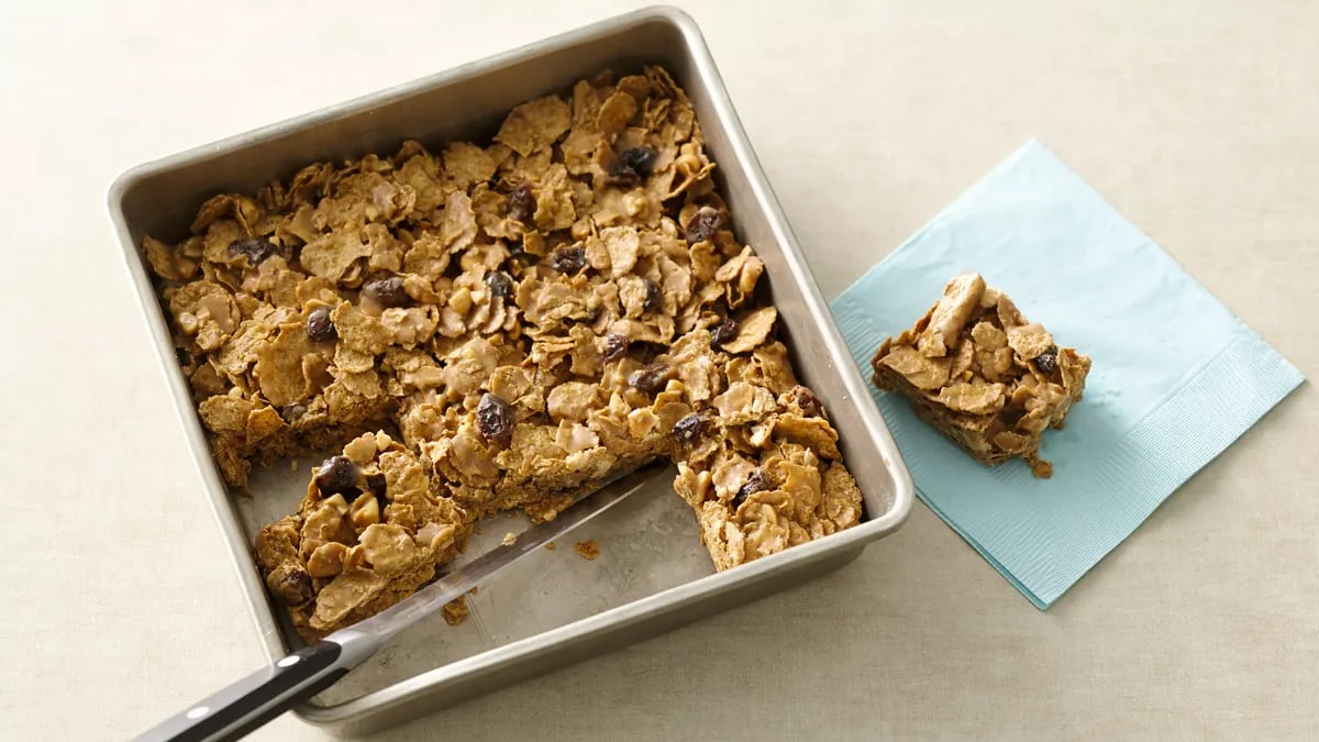 No-Bake Raisin Bran Breakfast Bars