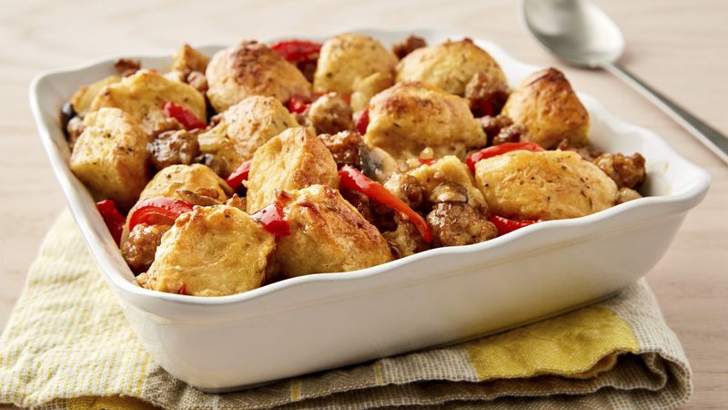 Sausage and Egg Biscuit Bake