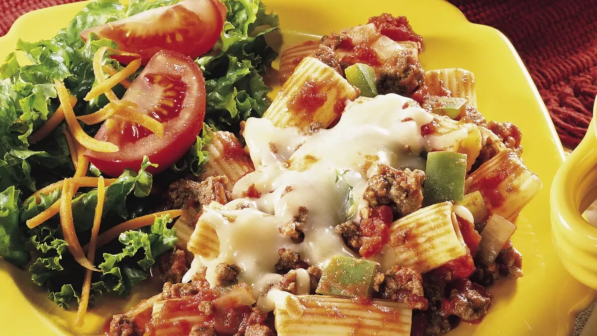 Beef Rigatoni Bake