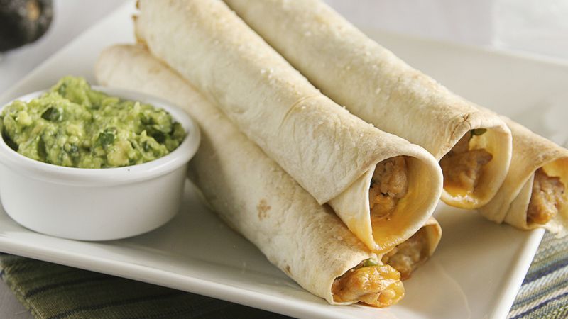 Chipotle-Chicken Baked Taquitos