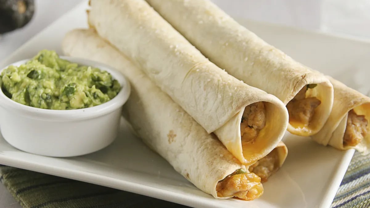 Chipotle-Chicken Baked Taquitos