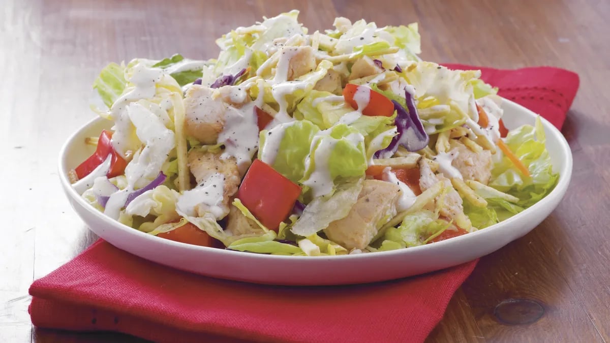 Shoestring Potato Chicken Salad