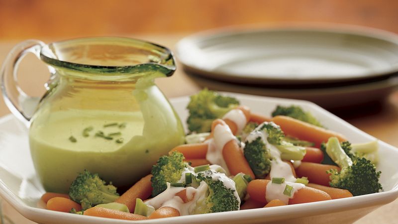 Broccoli and Carrots with Creamy Parmesan Sauce