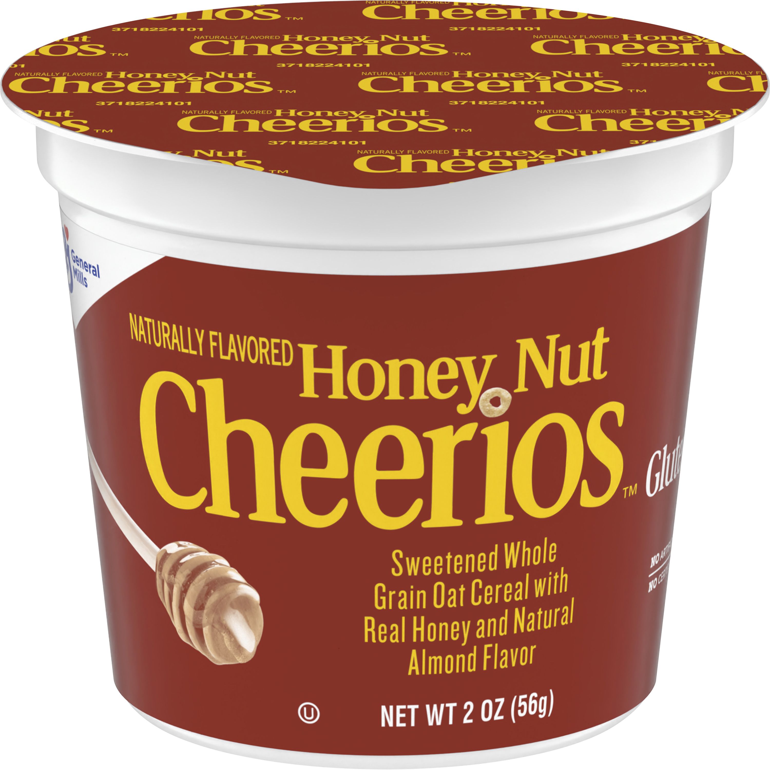 Front - 3D Honey Nut Cheerios Gluten Free Cereal Single Serve Cup 60/2 OZ