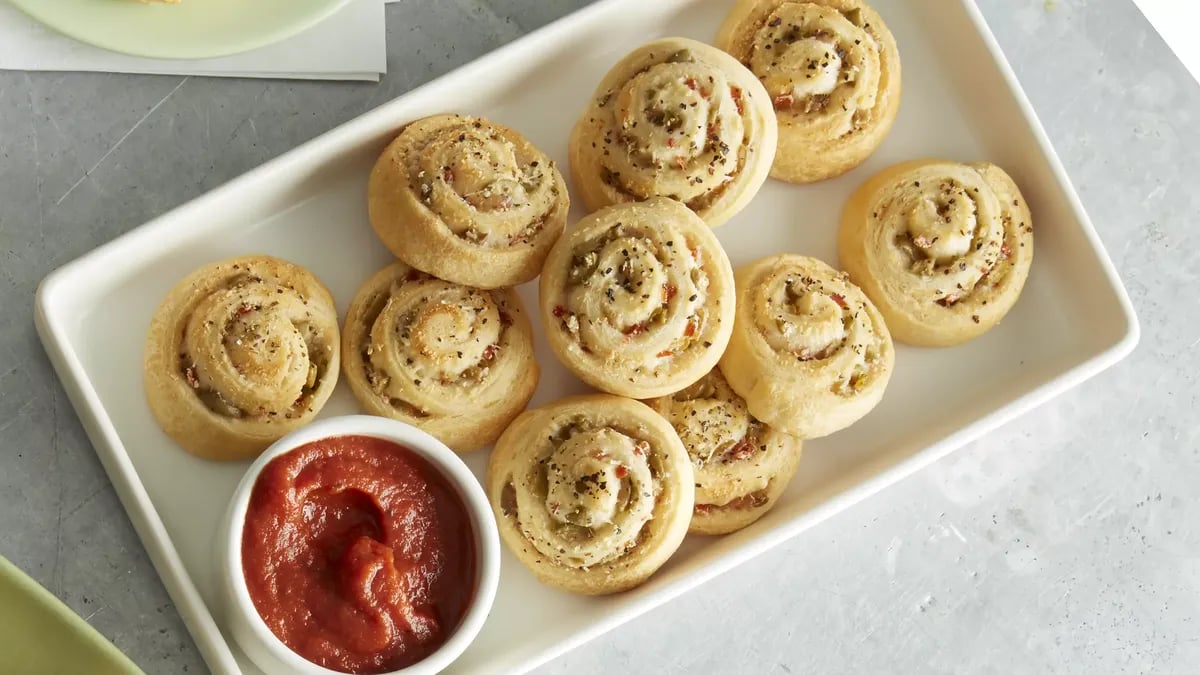 Green Olive and Parmesan Pinwheels