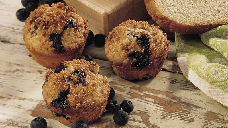 Lightened-Up Whole Wheat-Blueberry Muffins