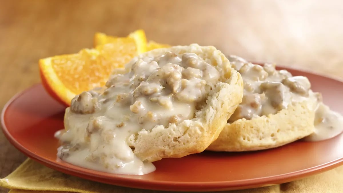 Sausage Gravy over Grands!™ Biscuits