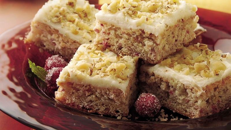 Cranberry Bars with Cream Cheese Frosting