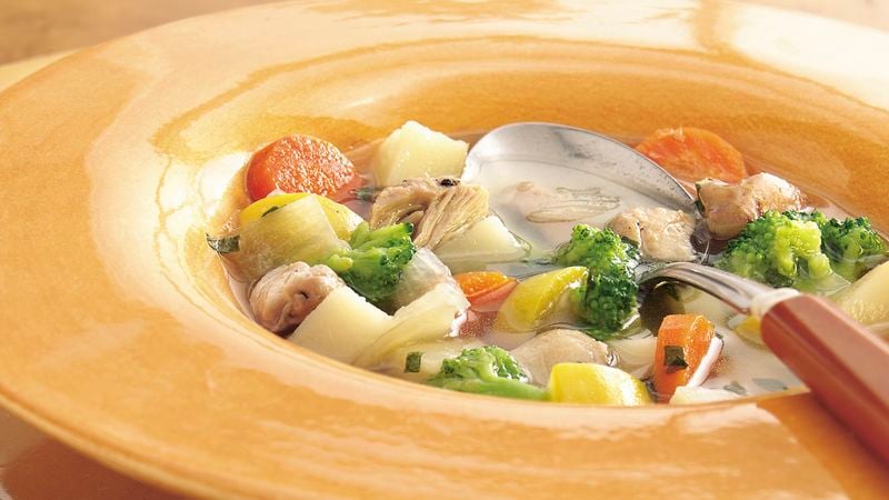 Slow-Cooker Garden Harvest Chicken Soup