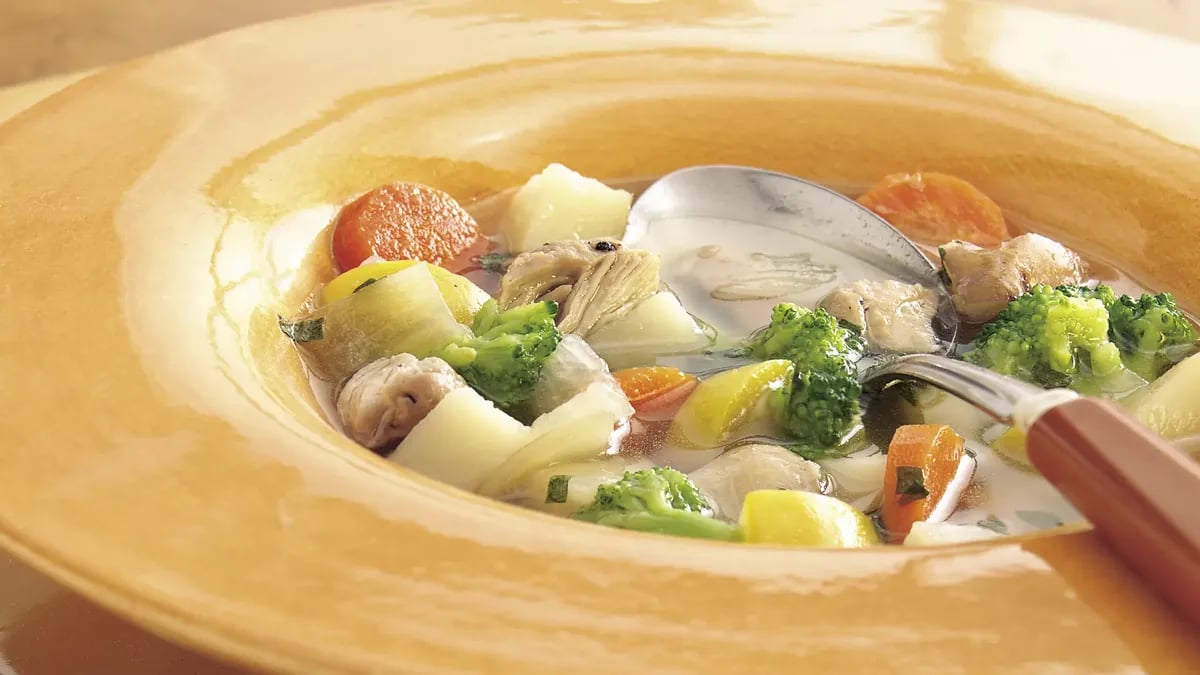 Slow-Cooker Garden Harvest Chicken Soup