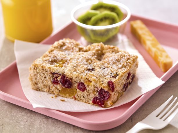 Cranberry Peach Whole Grain-Rich Muffin Bars