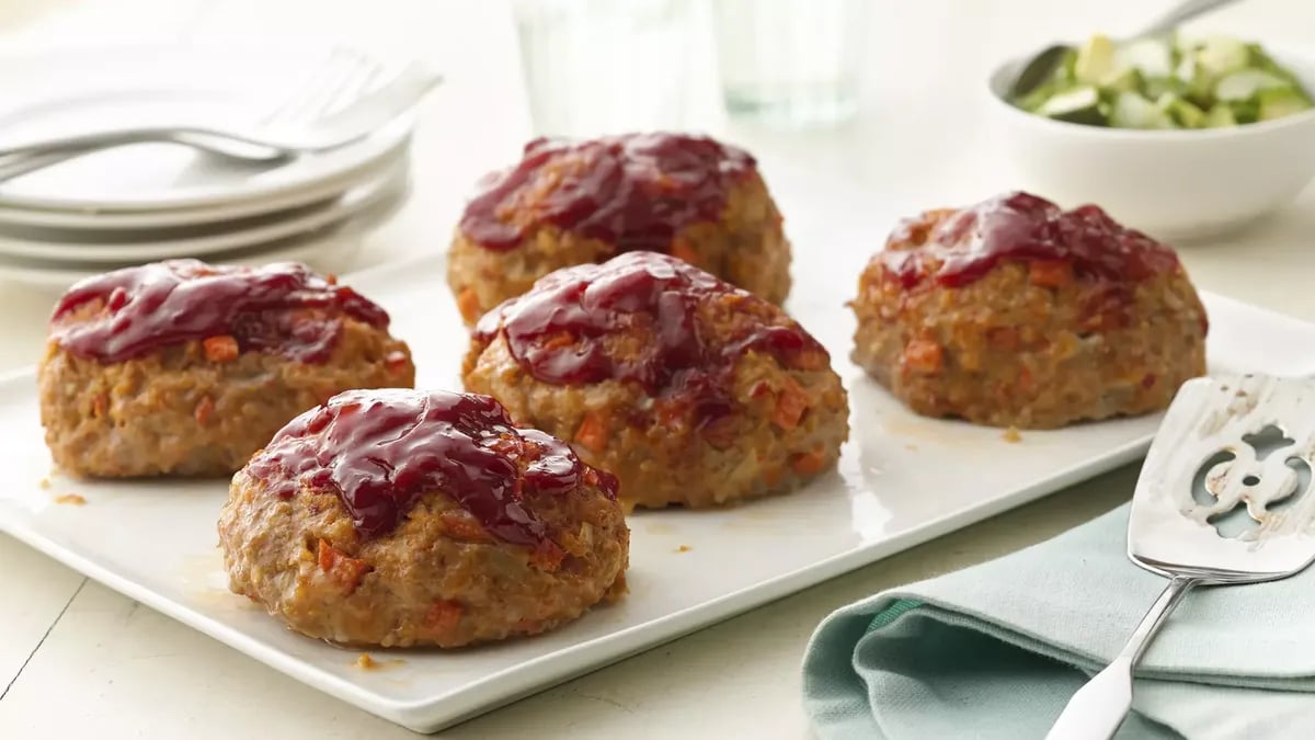 Individual Harissa Turkey Meatloaves