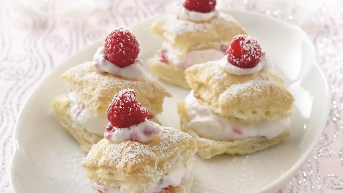 Raspberry Almond Puff Bites