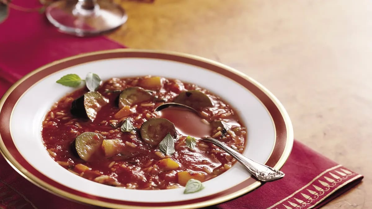 Slow-Cooker Vegetable Rice Soup