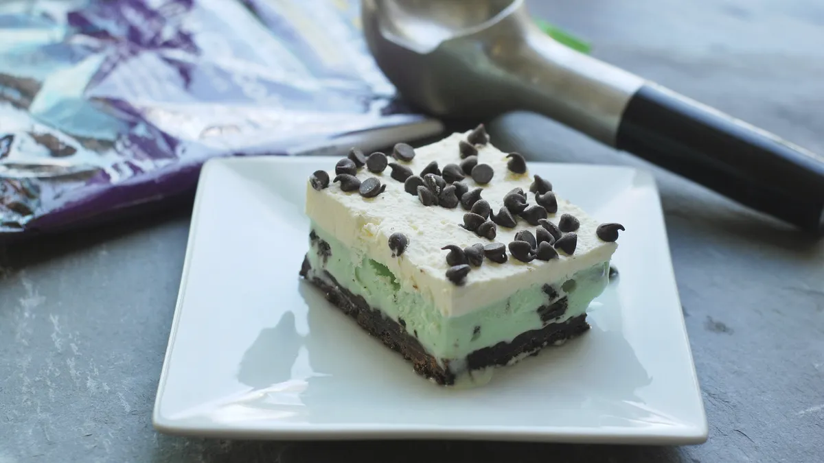 Mint Chocolate Chip Ice Cream Bars