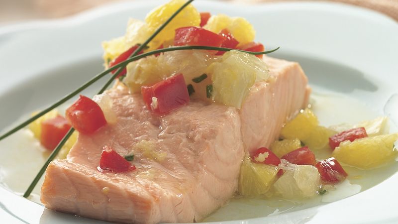 Salmon with Ginger-Citrus Salsa