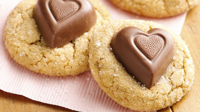 Chocolate Peanut Butter Heart Cookies