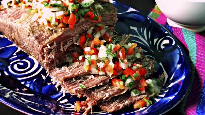 Roast Beef with Pebre Sauce