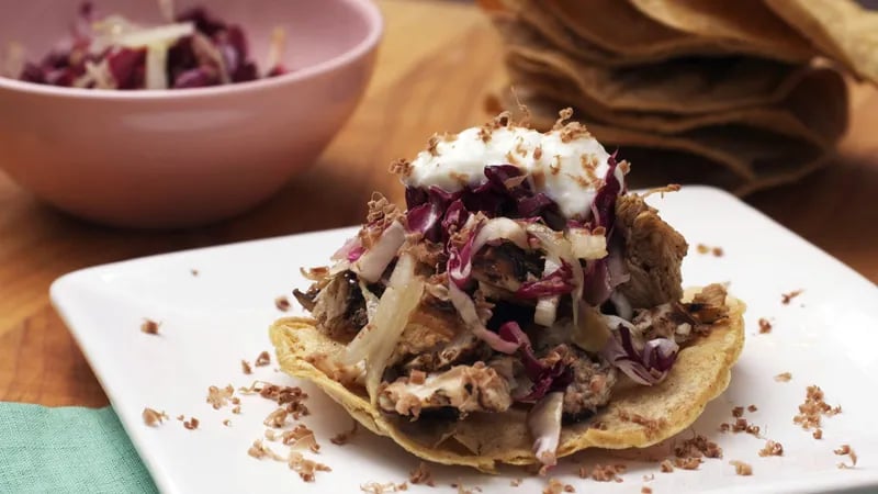 Chicken Mole Tostadas