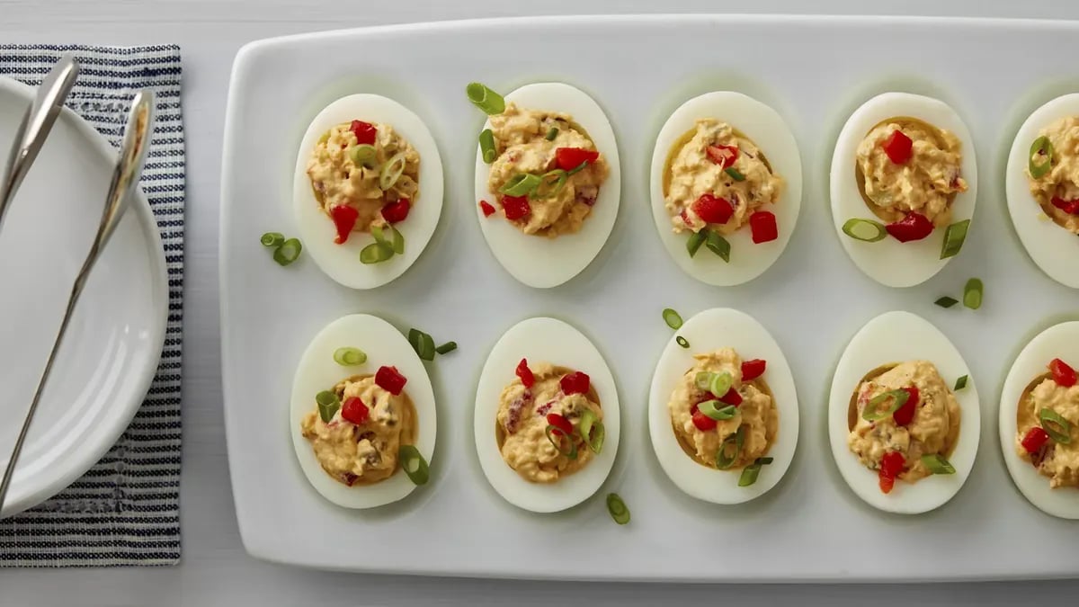 Pimiento Cheese Deviled Eggs