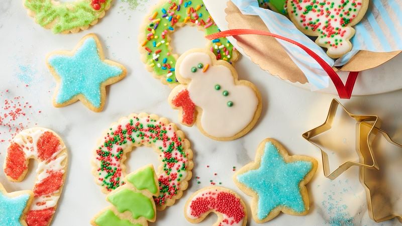 Basic Iced Holiday Sugar Cookies