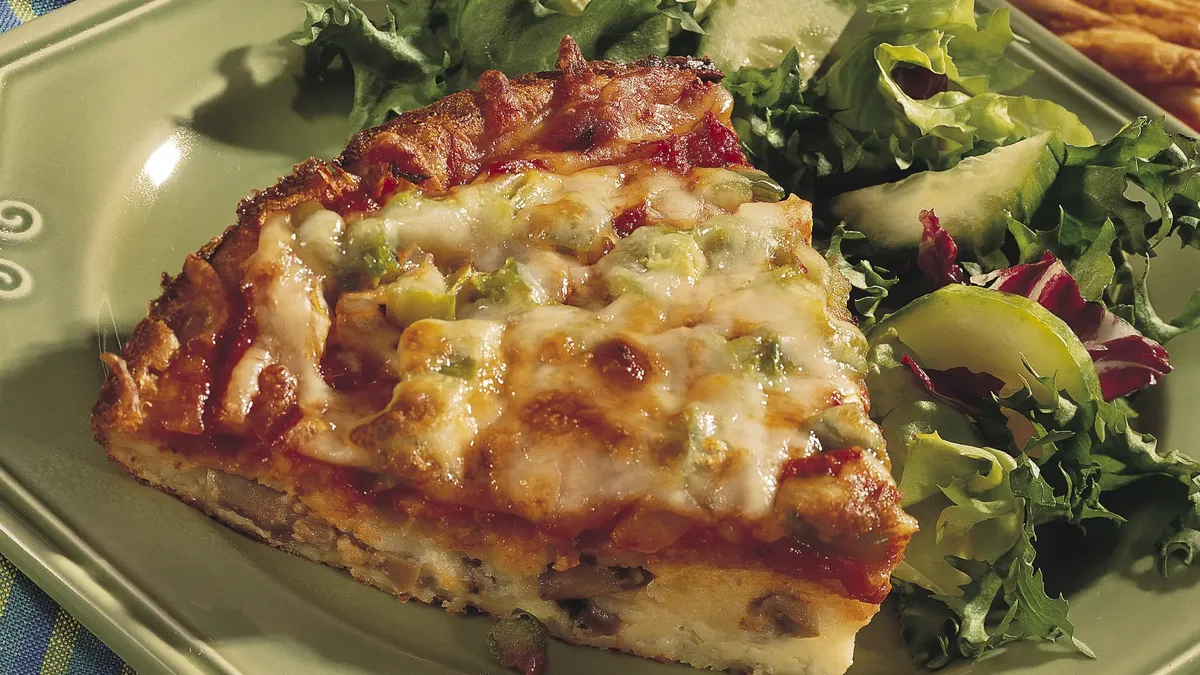Easy Mushroom Pizza Pie