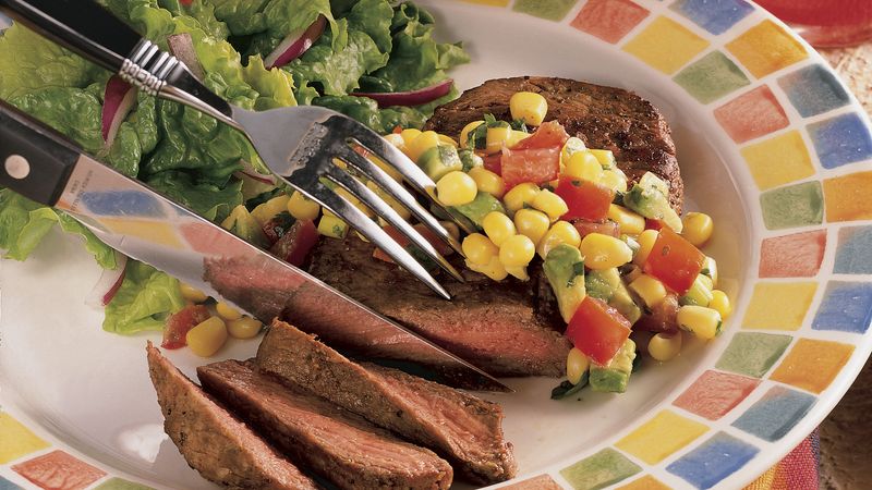 South-of-the-Border Steak with Corn Relish