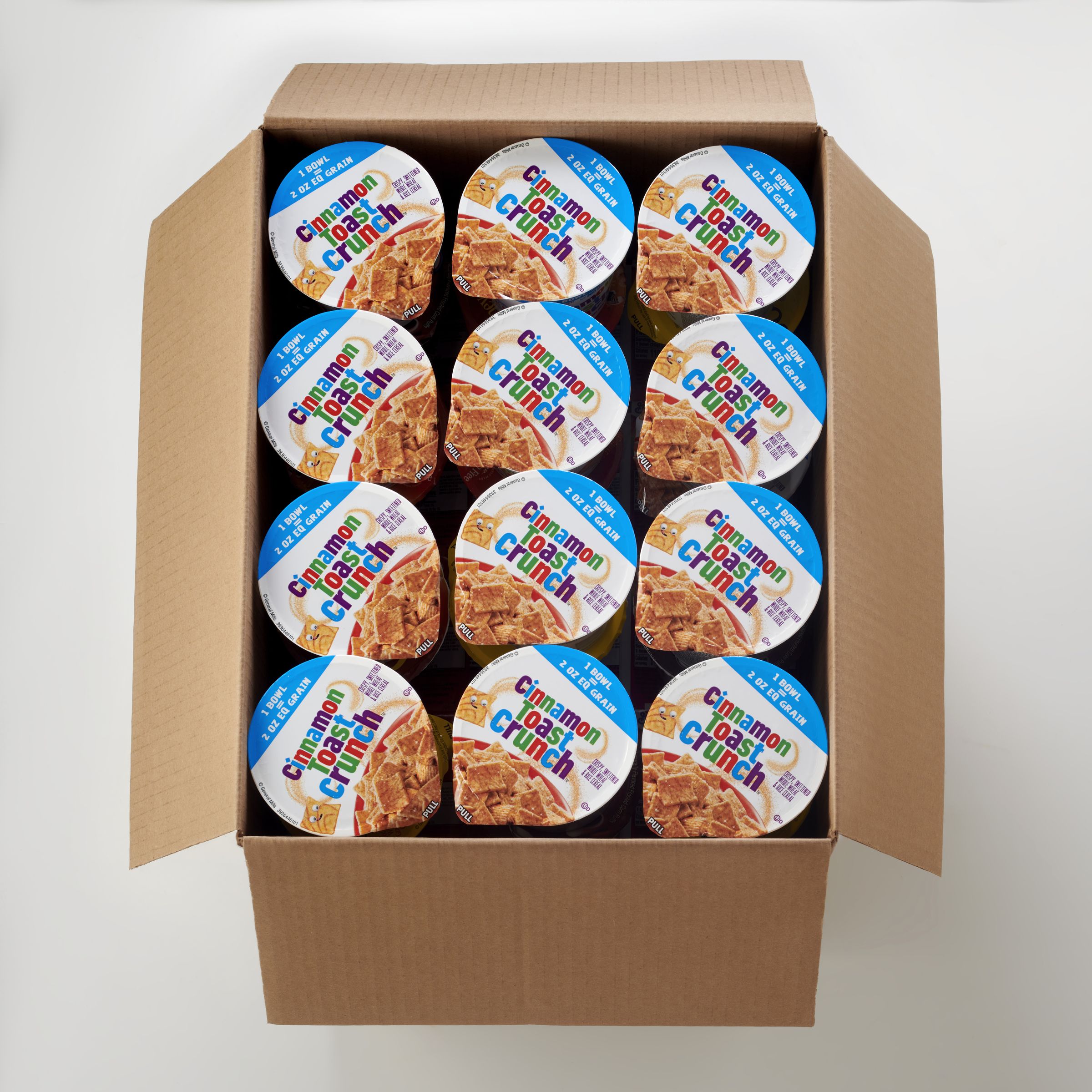  Open Case Cinnamon Toast Crunch Cereal Cup, 2 oz