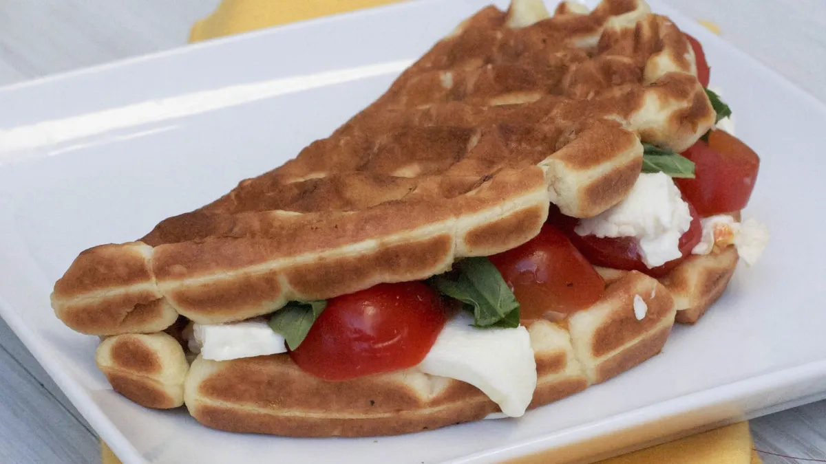 Caprese Waffle Sandwiches
