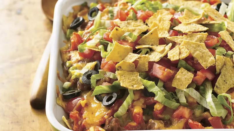 Beef and Bean Taco Casserole