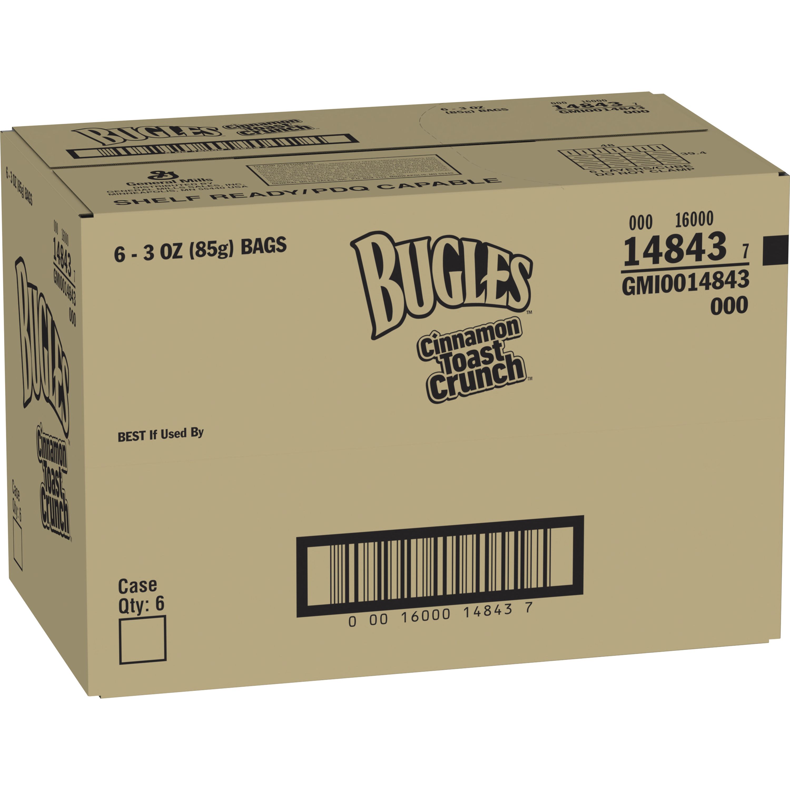 Case - Left Front 3D Bugles(TM) Cinnamon Toast Crunch 6 ct 3oz