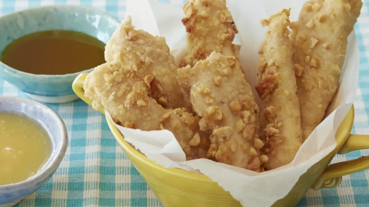 Crunchy Honey Roasted Chicken Fingers