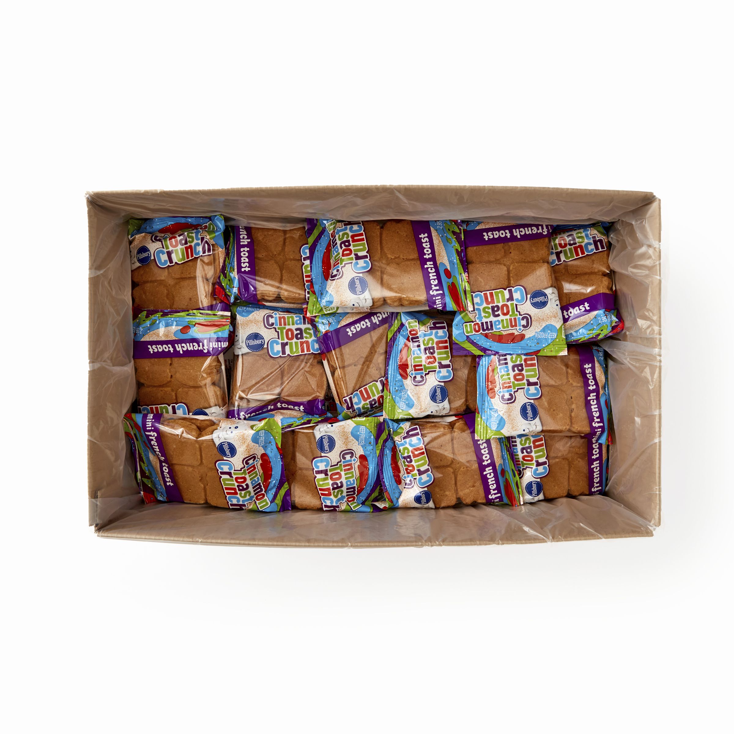 Open Case Pillsbury Frozen Meals Mini French Toast Cinnamon Toast Crunch (72 ct) 2.95 oz 
