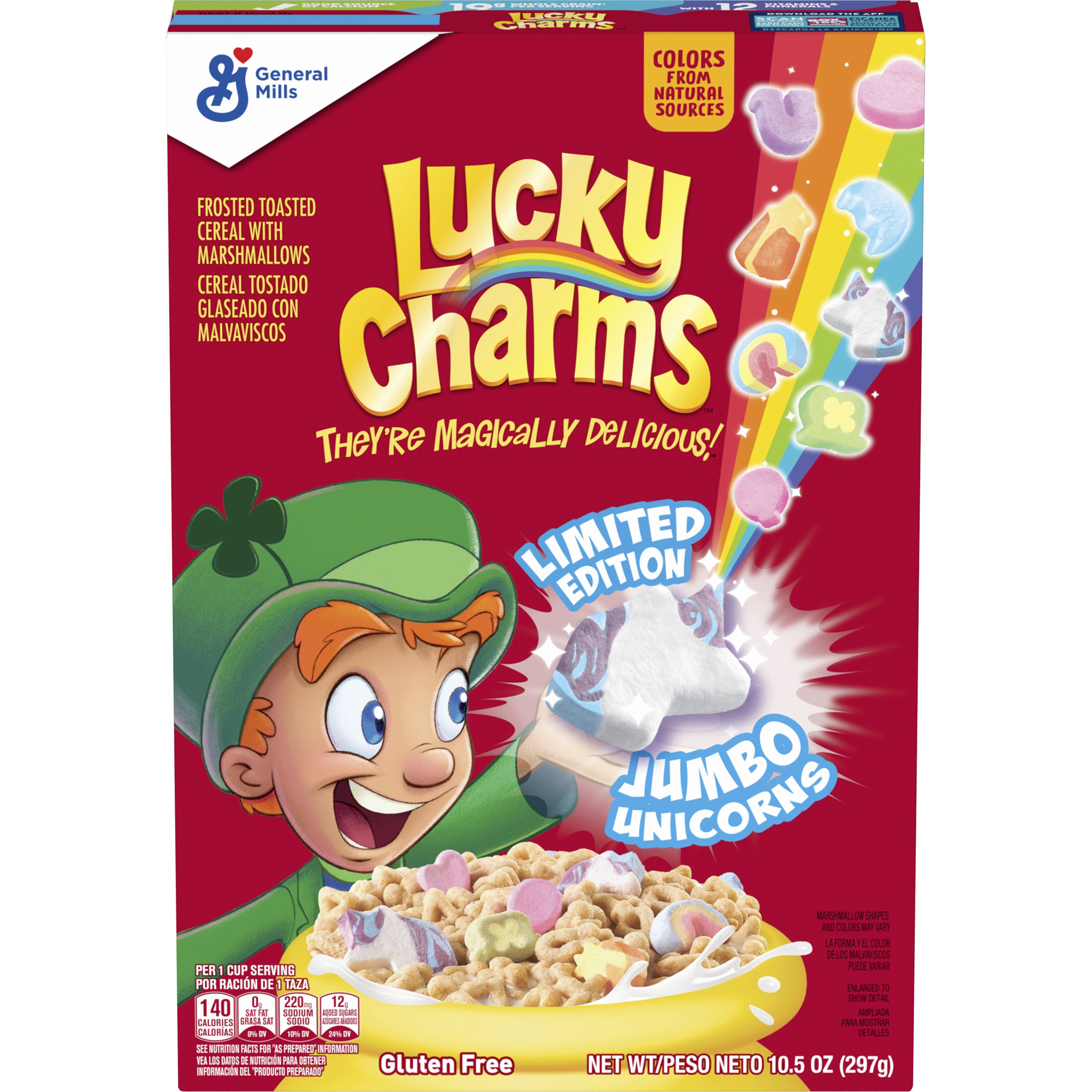 Front - 3D Lucky Charms(TM) Cereal Box (12 ct) 10.5 oz