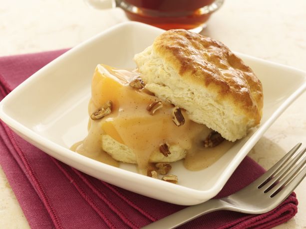 Honey Butter Biscuits with Sweet and Spicy Peach Sauce