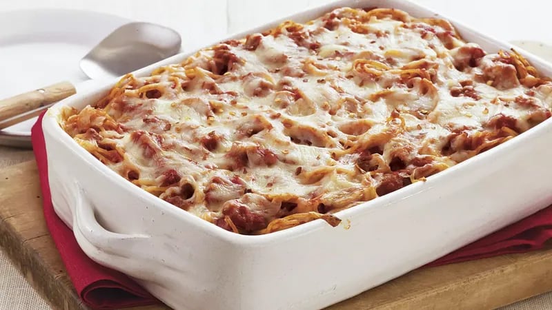 Pizza-Baked Spaghetti