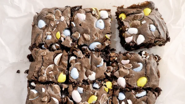 Fudgy Easter Brownies with Mini Eggs
