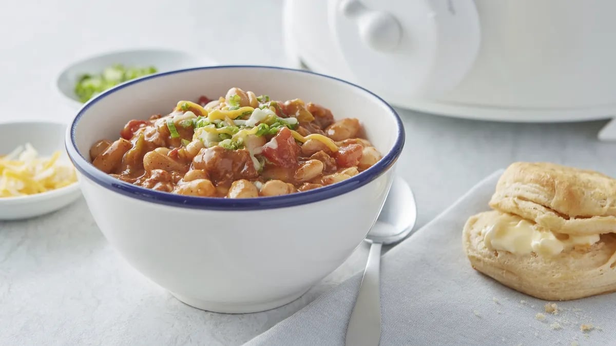 Cheesy Chorizo Chili