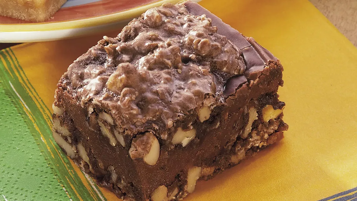 Walnut Fudge Bars