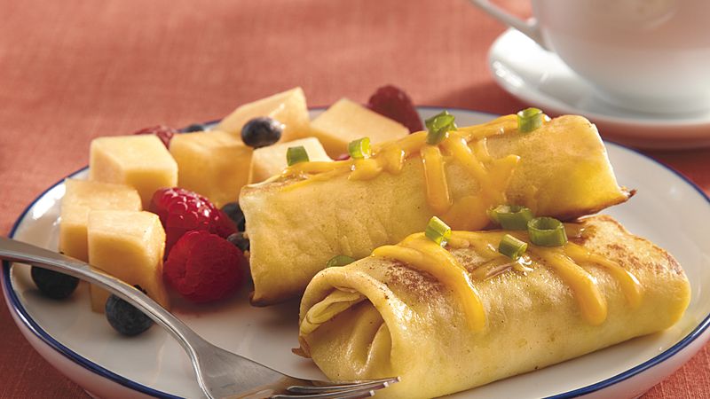 Bacon and Cheese Blintzes