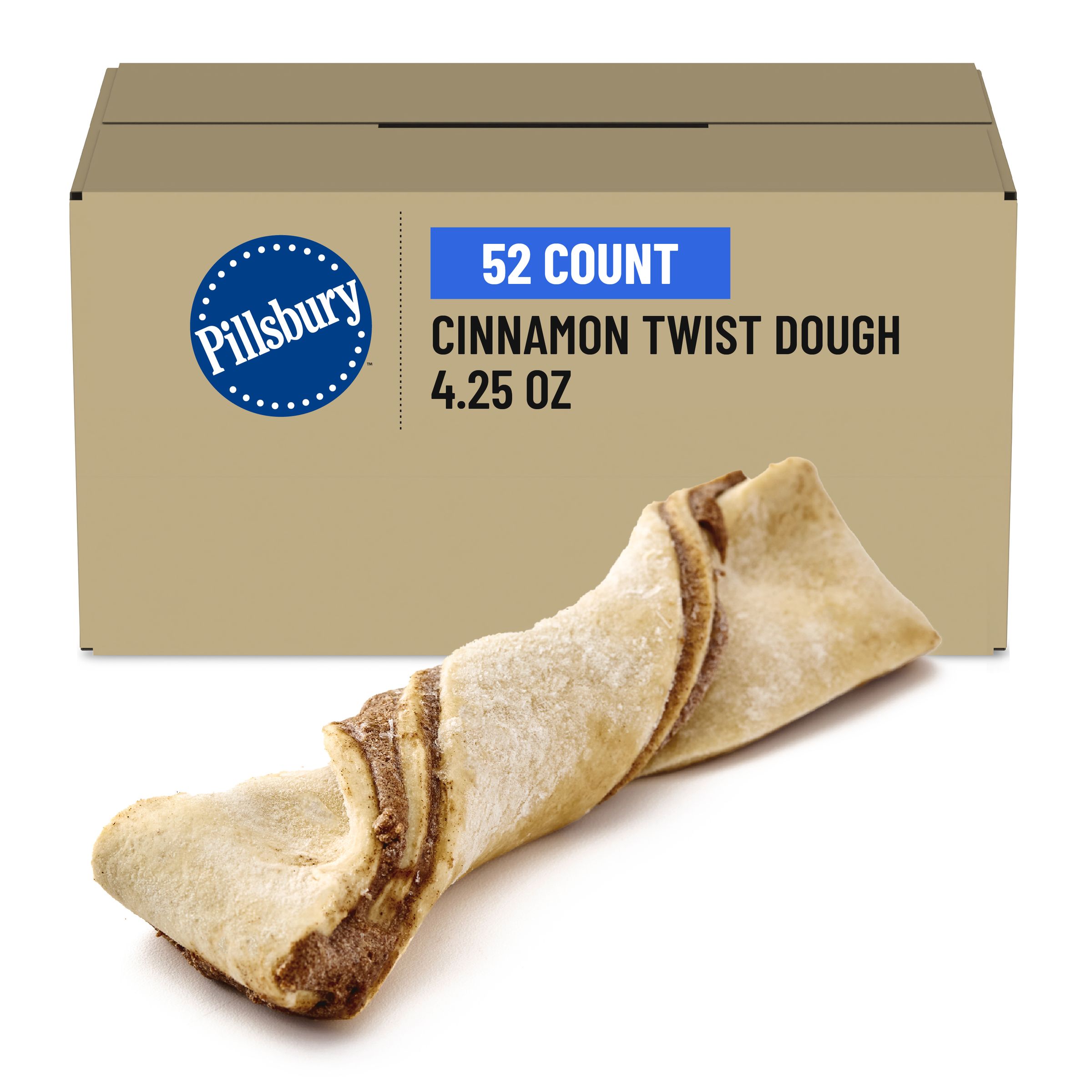  Case Optimized Hero Pillsbury Place & Bake Frozen Cinnamon Roll Dough Bulk Cinnamon 52/4.25 OZ